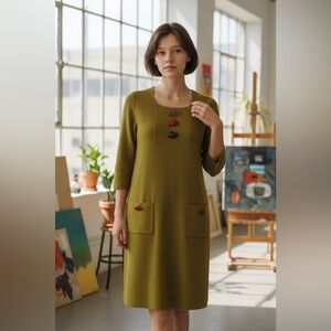 Vintage Steve Fabrikant at for NEIMAN MArcus Knit fish dress